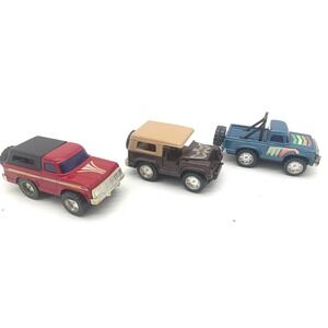 Vintage Arco Diecast‎ Toy Trucks Set 3 1980s Pull Back Action Stomper Hong Kong